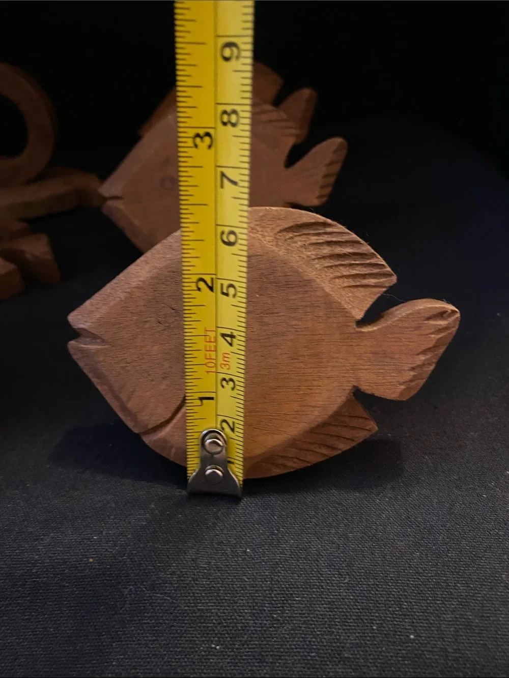 Pier 1 Wooden Fish Tropical Napkin Ring Holders Set of 6